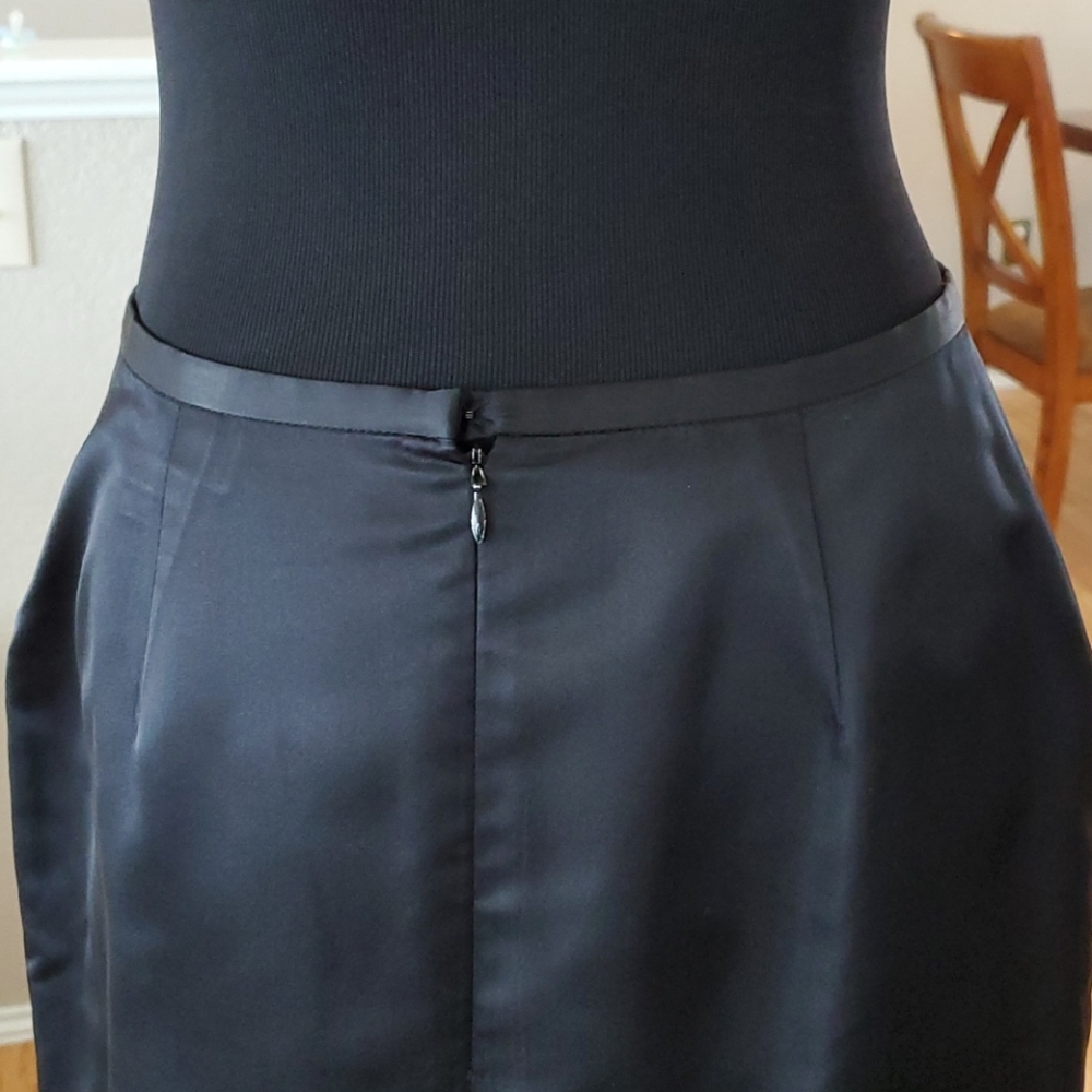 Catherine Regehr 100% Silk Black Long Skirt - Picture 3 of 5